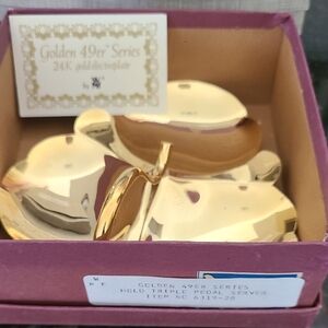 Golden 49er Series 24K Gold Triple Pedal Server - Gold. Vintage, But New In Box